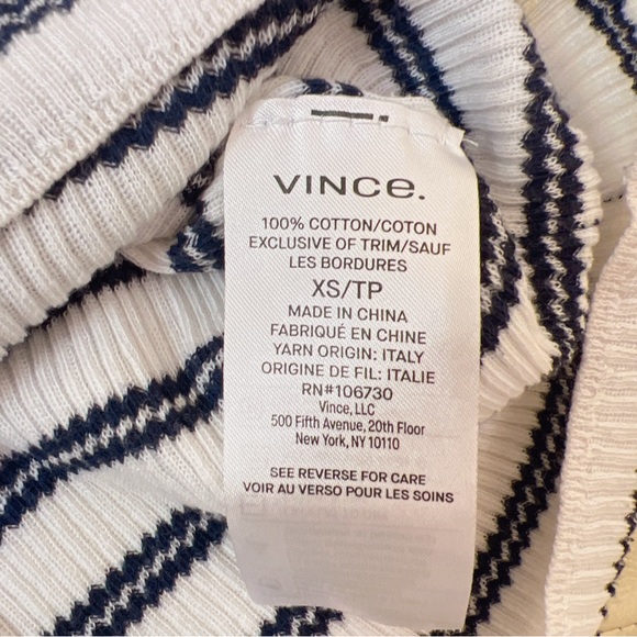 Vince Stripe Ribbed Boatneck Cotton Sweater - Picture 10 of 10